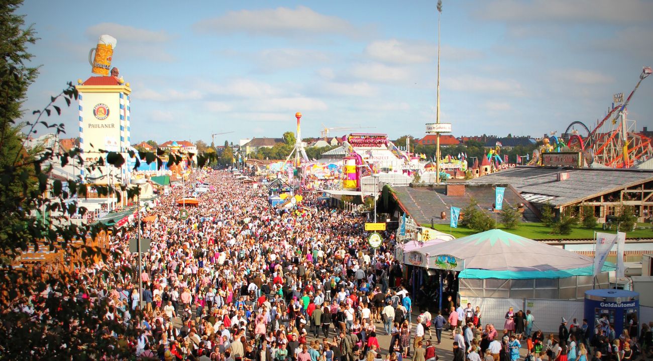 People enjoying Oktoberfest in Munich. Always a good time to visit Europe