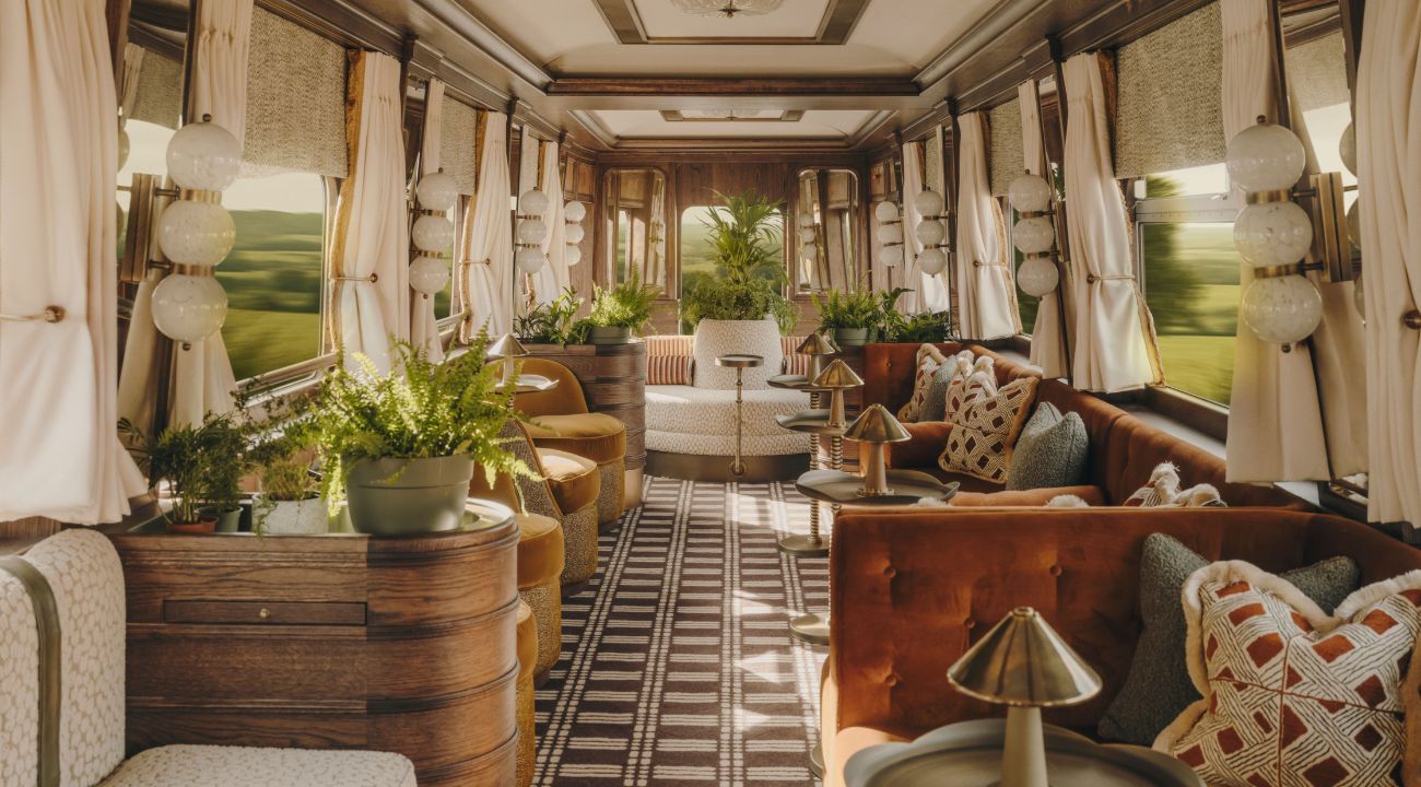 Observation car onboard the Britannic Explorer