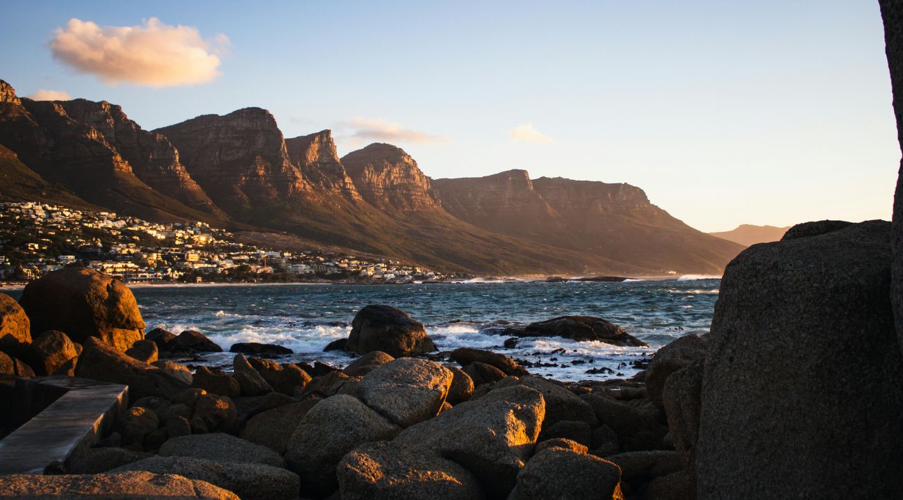 Cape Town coastline and cityscape in South Africa, a diverse touring holiday destination