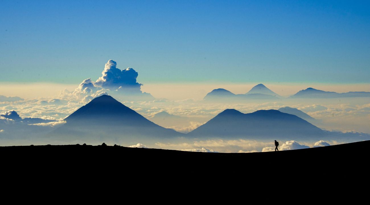 Mountain landscape at sunrise in Guatemala, an emerging destination for touring holidays