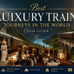 Luxury train journey through spectacular mountain scenery featuring iconic luxury rail travel experiences from around the world